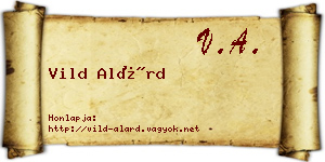 Vild Alárd névjegykártya